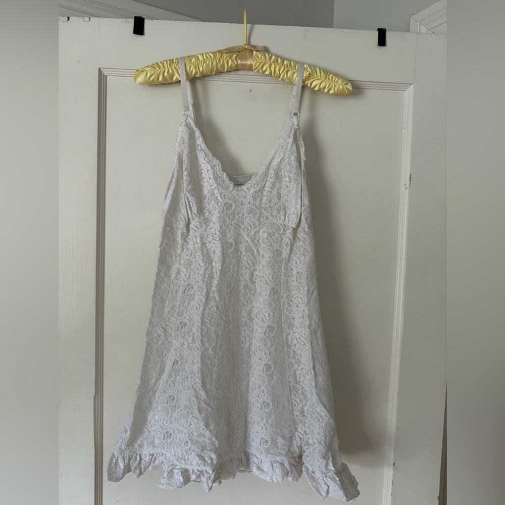 delicates White Lace Slip with matching robe